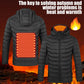 Heating Jackets Smart Thermostat Pure Color Hooded Heated Clothing Women Sportswear Heated Coat USB Heating Jacket For Camping