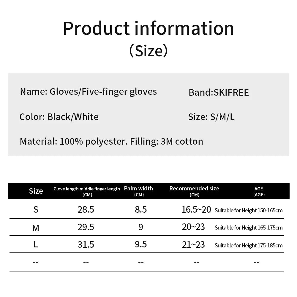 SKIFREE S4 Waterproof Warm Ski Gloves - Touchscreen, Windproof, Thermal Insulated, Durable PU, Card Holder