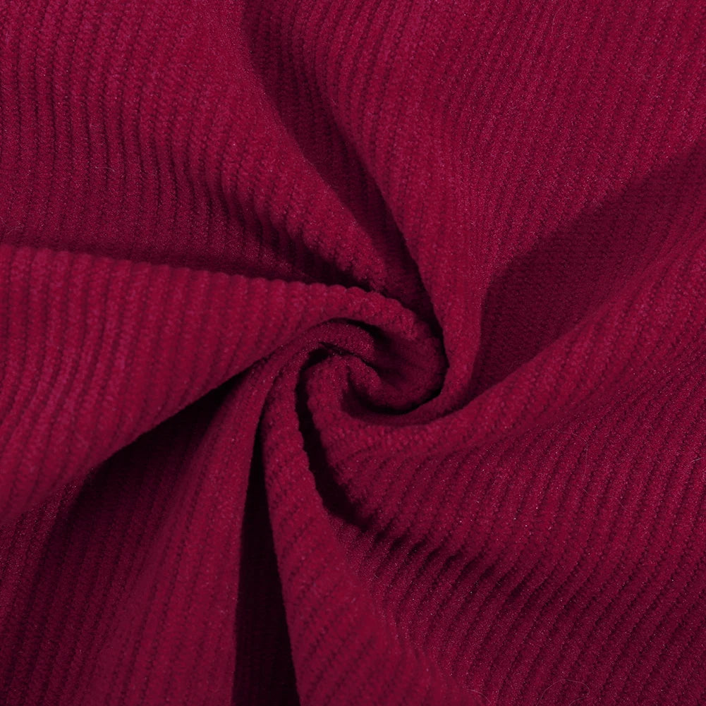 Women's Sleeveless Corduroy Pinafore Bib Overall Mini Dress A Line Cute Jumper Dress &Pockets For Teenager Adjustable Shoulder