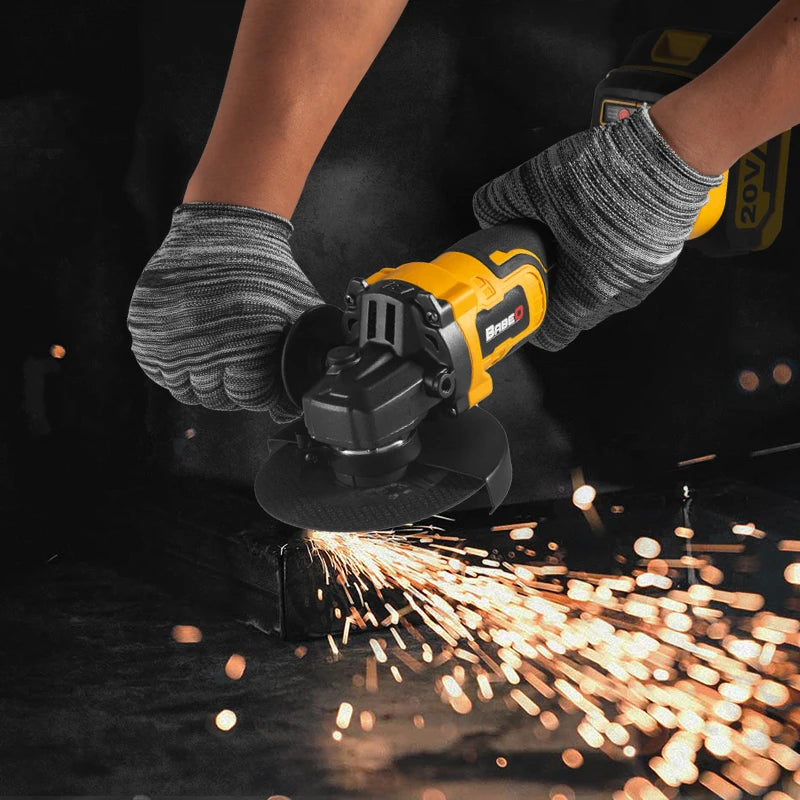 BABEQ 125MM Brushless Angle Grinder Cordless Grinder 3-Speed Metal Wood Cutting Polishing Power Tool for Makita 18V Battery Pin