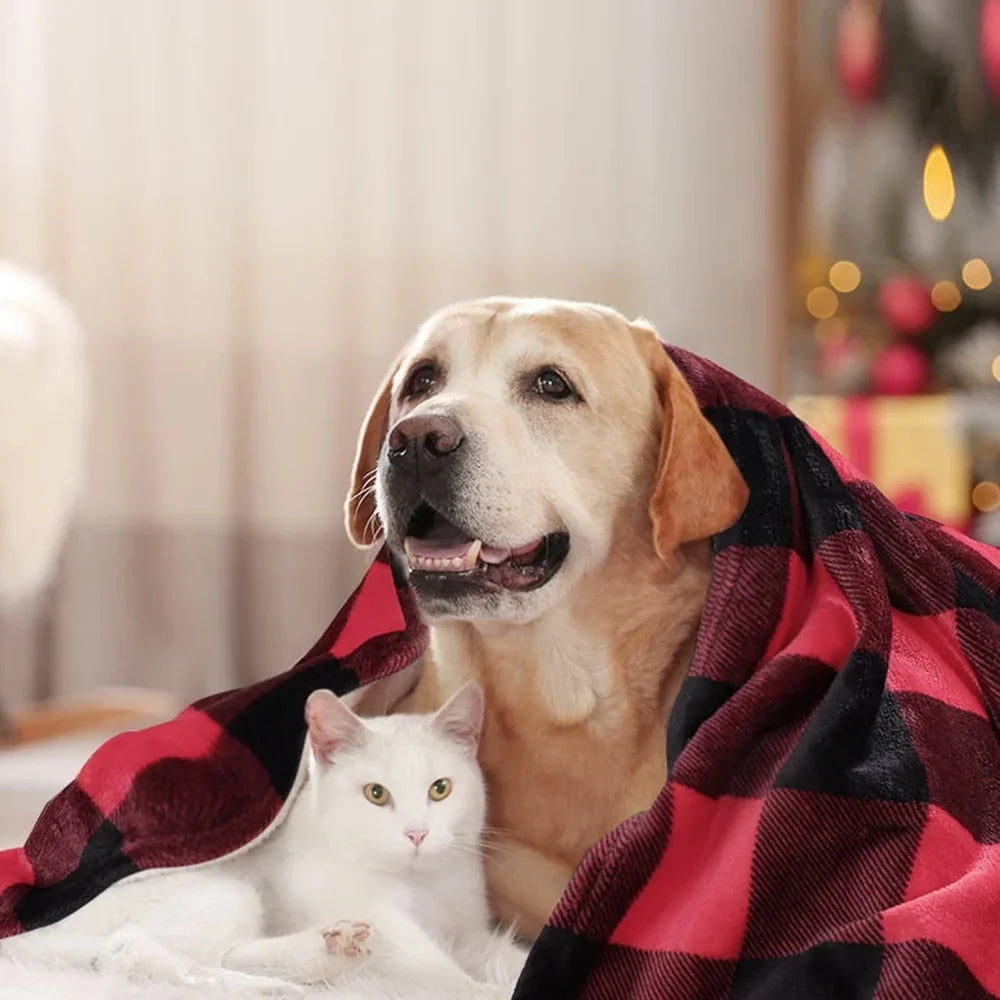 Soft Microfiber Plaid Fleece Blanket Lightweight Comfortable Warm Throw Ideal Couch Bed Office Home Use Gift