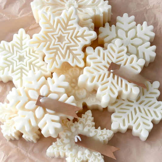 Snowflake Candle Silicone Mold DIY Christmas Soap Wax Melt Stone Decor Handmade Craft Gift Home Decor Holiday Ornamen