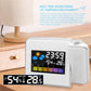 Smart Alarm Clock with Night Backlight Desk Table Thermometer Hygrometer Projection Clock for Home Living Room Bedroom