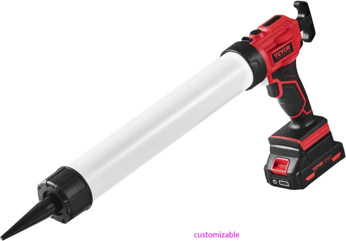 Cordless Caulking Gun 20oz/600ml, 20V Electric Sausage Caulking Gun with 4 Adjustable Speeds, Anti-Drip Battery Powered Caulk