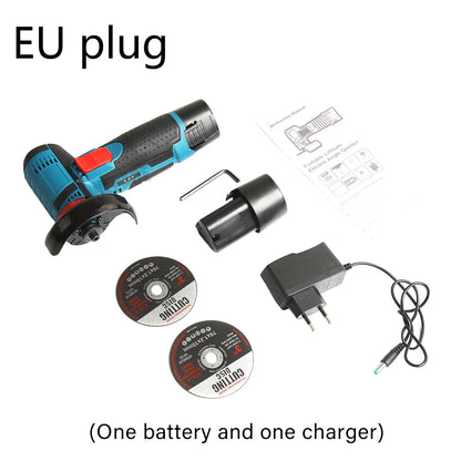 Cordless Electric Grinder 19500rpm Handheld Polishing Grinding Machine Diamond Cutting Power Tool 12V Battery Rechargeable