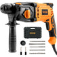 1 Inch SDS-Plus Rotary Hammer Drill, 8 Amp Corded, Heavy Duty Chipping Hammer with Safety Clutch for Electric Demolition