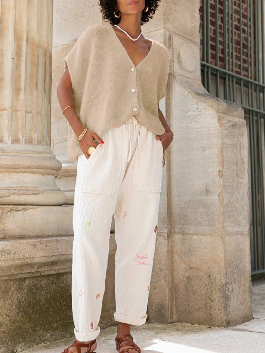 Women s Oversized Knit Cardigan with Pockets Long Sleeve Open Front Chunky Sweater Coat Warm Winter Outwear