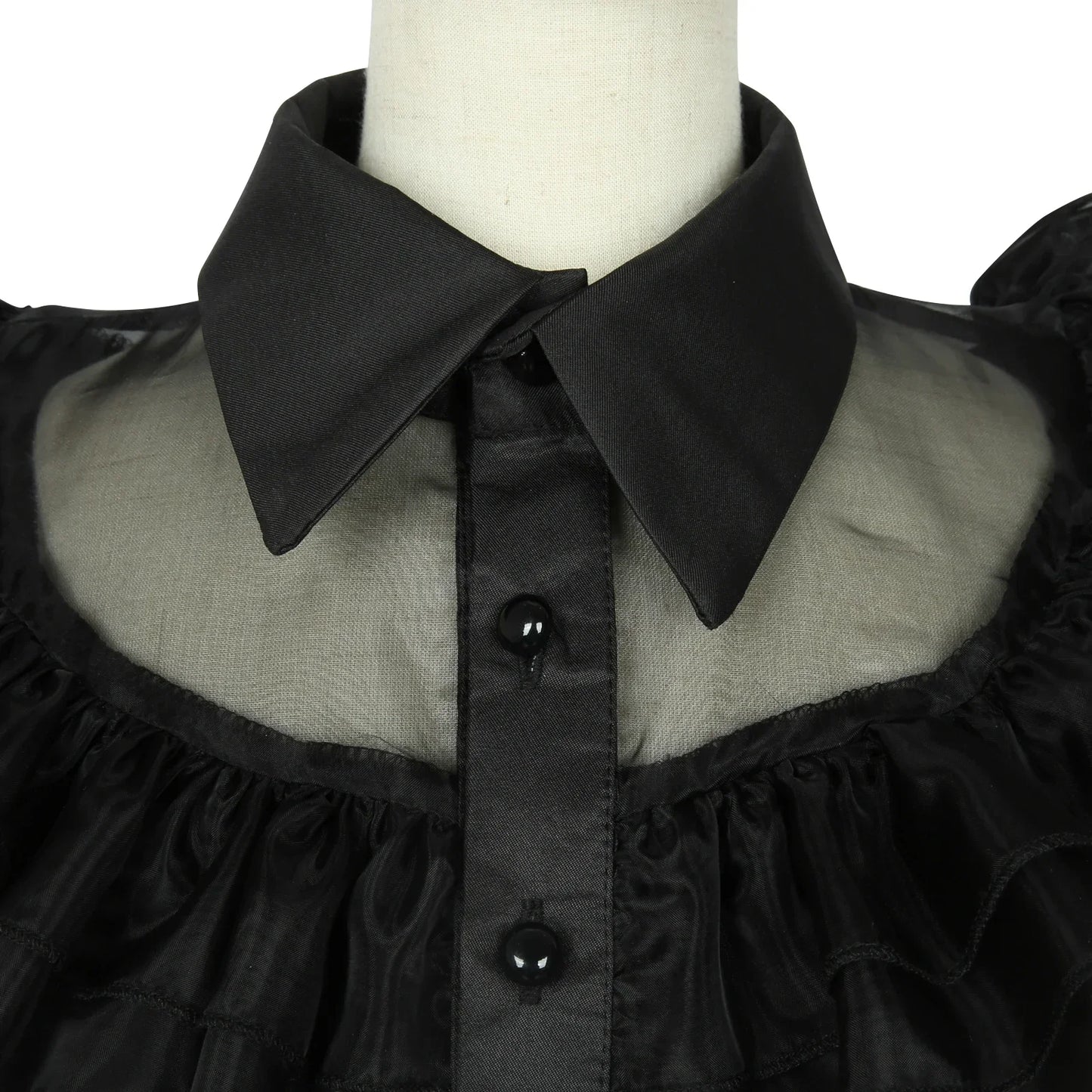 ﻿ Wednesday Addams Cosplay Dress For Girl Kids Movie Black Dress Adult Women's Dress Halloween Carnival Party Role Play Set