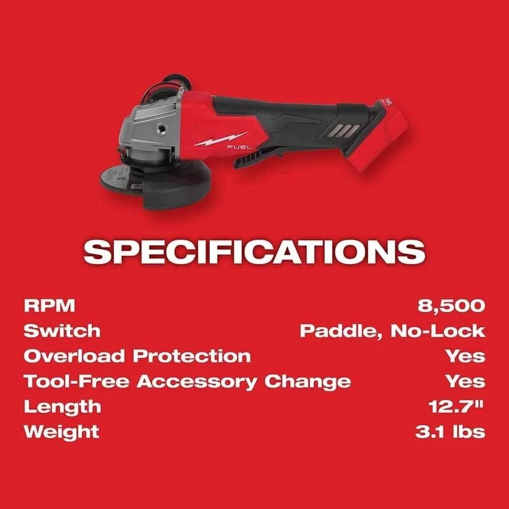 18V Cordless 115mm Angle Grinder - High Performance Power Tool for Precision Cutting and Grinding