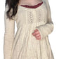 Elegant Women s Fall Knitwear Stylish Long Sleeve Tunic Sweater with Button Detail and Square Neckline