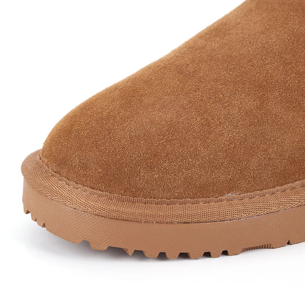 Women Snow Boots Slip On Short Boots Water Resistant Comfort Ankle Boots Faux Fur Lining Boots for Outdoor Sports