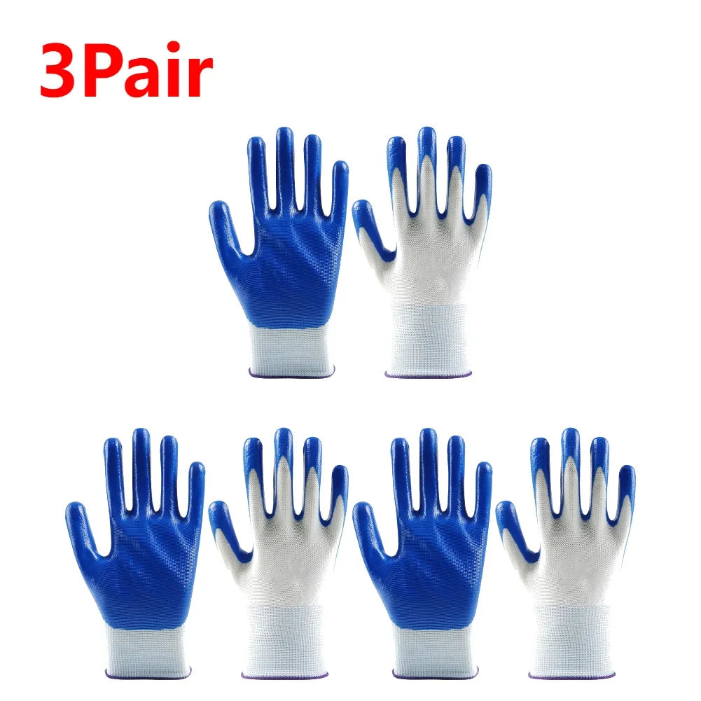 1-20Pairs Nitrile Gloves Safety Industrial Labor Work Gloves Wear-resistant Working Protective Gloves for Hands Protection