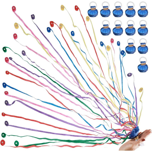 No Mess Streamers12Pack Colorful No Mess Confetti Poppers Party Poppers for Birthday Wedding Celebrations School Opening Gradua