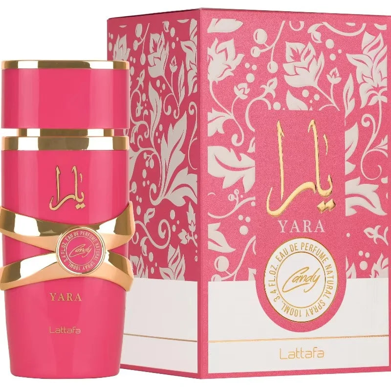 Lattafa Yara 2 Piece Set Eau de Parfum Femmen Spray 100ml Original Arab Perfumes Lasting Floral Pheromones Perfume Makeup 3.4 Oz
