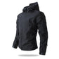 Men's hooded casual military outdoor multifunctional jacket, fashionable shark skin soft shell tactical waterproof jacket