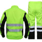 Outdoor Construction Work Clothes Suit Men's Fluorescent Green Belt Reflective Strip Anti-static Electrician's Labor Protection