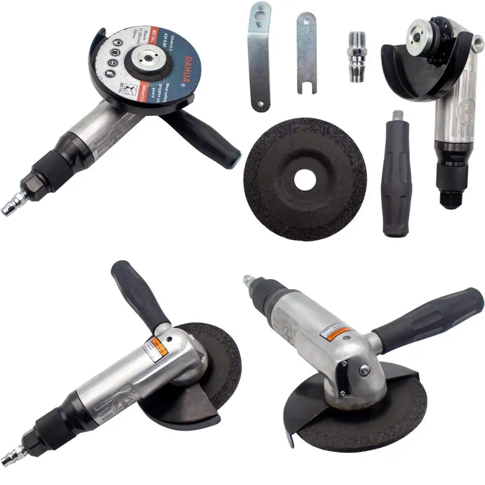 5 Inch Pneumatic Angle Grinder Polisher - 125MM 12000RPM High-Speed Air Grinding Machine for Polishing and Grinding