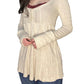 Elegant Women s Fall Knitwear Stylish Long Sleeve Tunic Sweater with Button Detail and Square Neckline