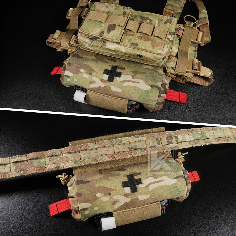 KRYDEX Tactical Roll Up Medic Pouch First Aid Trauma EMT IFAK Organizer Pouch Drop Dump Pouch for Vest Chest Rig Outdoor Gear