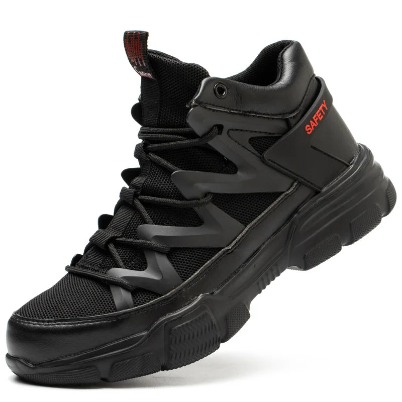 Safety Shoes Men For Work Sneakers Men Steel Toe Work Shoes Security Protective Shoes Lightweight Anti-Smash Anti-Puncture Boots