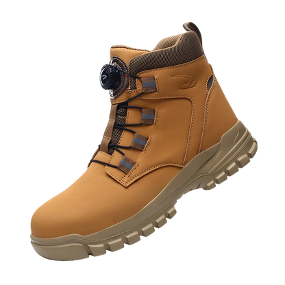 Rotary Button Waterproof Safety Shoes For Men Steel Toe Caps Male Indestructible Puncture-Proof Non Slip Security Work Boots