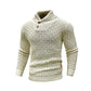 Men’s Knitted Sweater Casual Crew Neck Warm Long Sleeve Comfortable Pullover Textured Ribbed Edge High Quality Top US Size