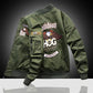 Eagle Flight Jacket Men's Workwear Spring and Autumn Pilot Baseball uniform Tactical Flight Suit Embroidered Heavy Industry Blac