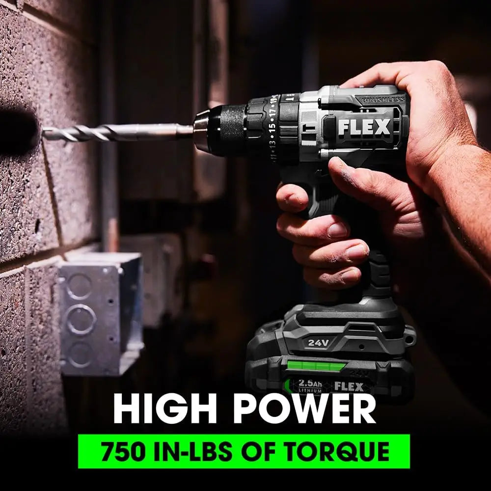 24V Brushless Cordless 6-Tool Combo Kit: Hammer Drill, Hex Impact Driver, Circular Saw, Multi-Tool, Reciprocating Saw, Work Ligh
