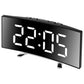 Creative LED Curved Screen Mirror Alarm Clock Large Display Bedside Table Digital Clock for Home Office Dormitory