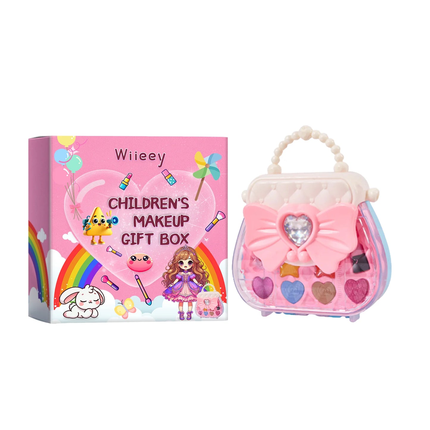 Children's Makeup Gift Box Safe and Non-toxic Princess Makeup Girl Toy Set Girl Makeup Lipstick Eyeshadow Makeup Set Gift Box