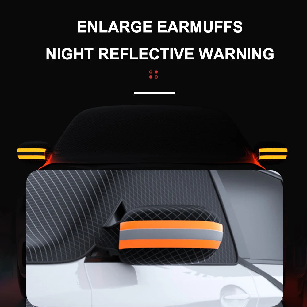 Magnetic Windshield Snow Sun Shade Snowproof Car Windshield Sun Shade Anti Frog Waterproof Protector Cover Exterior Accessories