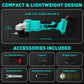 Cordless Angle Grinder Kit Electric Tool 4Inch 21V Brushless Power 9000r/min 2x1300mAh Lithium Batteries for Cutting Shaping