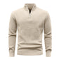Men's Sweater Spring Outer Wear Quarter Zip Sweaters Polo Zip Pullover Cable Knit Mock Neck Turtleneck Top US Size