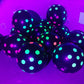 Happy Birthday Neon Glow Balloons Glow in Blacklight Fluorescent Balloons for Neon Birthday Glow 80s 90s Theme Party Decor