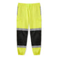 Men s High Visibility Reflective Patchwork Joggers Pants with Drawstring Elastic Waistband for Emergency and Roadside Work
