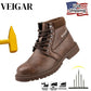 Leather Men Work Safety Shoes Anti-smashing Steel Toe Cap Working Boots Construction Indestructible Work Sneakers Men Shoes