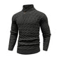 Men's Sweater Winter Shawl Collar Pullover Sweater Casual Cable Knit Button Sweaters Woolen Solid Color Tops US Size