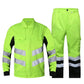 Outdoor Construction Work Clothes Suit Men's Fluorescent Green Belt Reflective Strip Anti-static Electrician's Labor Protection