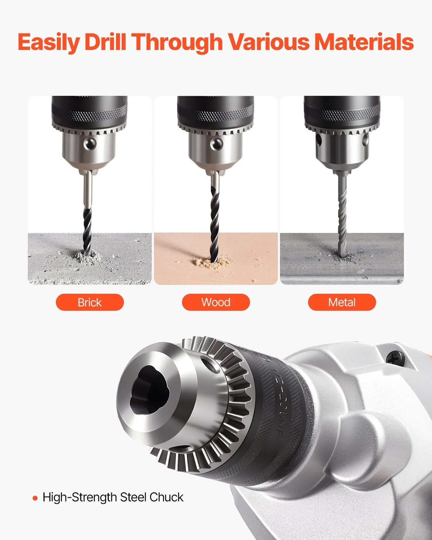 1200W Drill Mixer 5/8 inch 0-750 RPM Mixing Drills Machine with D-Handle 2-in-1 Handheld Cement Mixers for Cement Paint Fodder