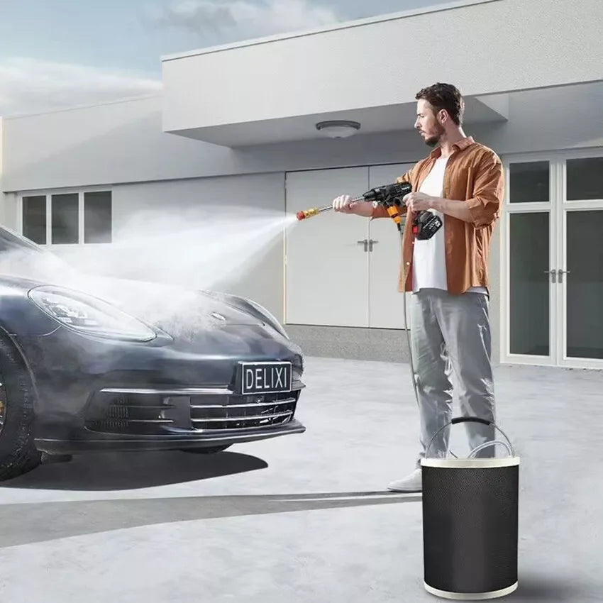 Cordless Electric High Pressure Water Spray Gun Portable Car Washer Self Priming Auto Home Garden Cleaning Tool Accessories