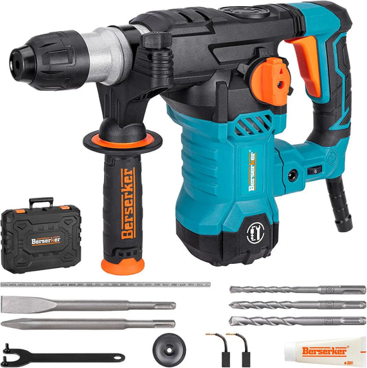 1-1/4" SDS-Plus Rotary Hammer Drill with Vibration Control,Safety Clutch,12.5 Amp 4 Functions Corded Rotomartillo for Concrete-I