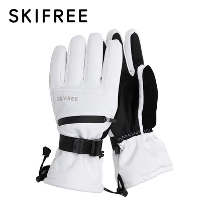 SKIFREE S4 Waterproof Warm Ski Gloves - Touchscreen, Windproof, Thermal Insulated, Durable PU, Card Holder