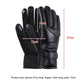 Leather Thermal Heated Gloves Waterproof Outdoor Cycling Thermal Bike Gloves Touchscreen Hand Warmer for Hiking Skiing Fishing