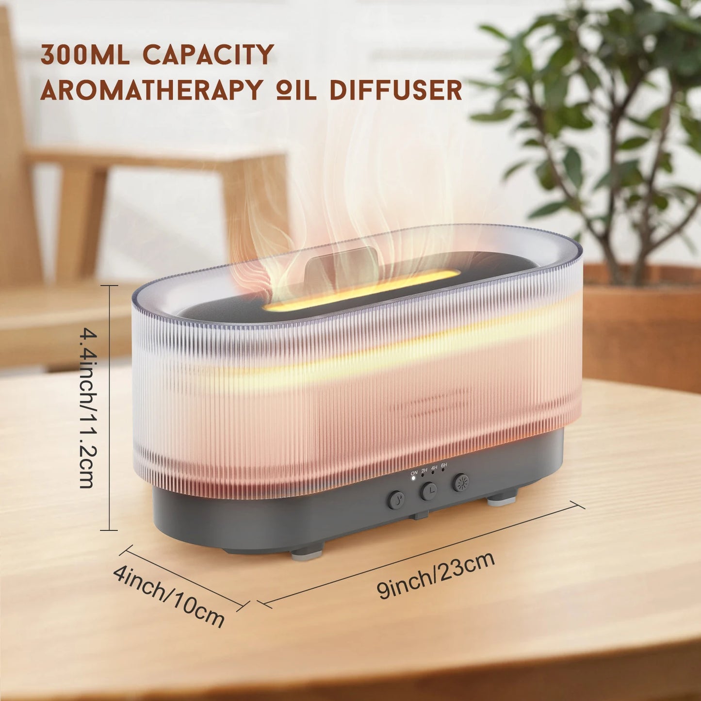 Sejoy Air Humidifier Essential Oils Humidifiers Home Aroma Humidifier Flame Automatic Fragrance Diffuser With LED Light