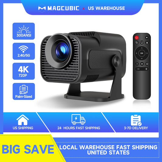 Magcubic HY320 Mini Native 720P Android 11 4K Projector 300ANSI Wifi6 BT5.0 Cinema Outdoor Portable 180° Rotable Projector