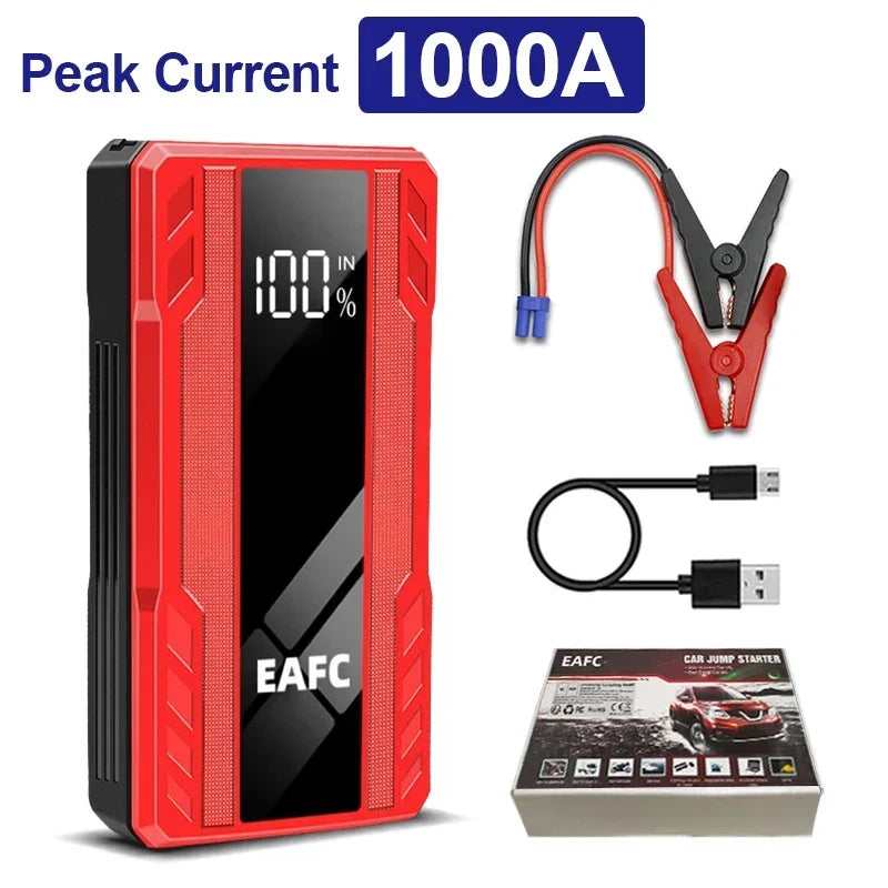 2000A Car Jump Starter Power Bank 12V Output Portable Emergency Start-up Charger 1000A for Cars Booster Battery Starting Device