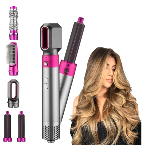 5-in-1 Hair Airflow Curler Dryer Brush – Electric Blow Dryer & Curling Wand Styling Kit for Women