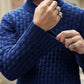 Men’s Knitted Sweater Casual Crew Neck Warm Long Sleeve Comfortable Pullover Textured Ribbed Edge High Quality Top US Size