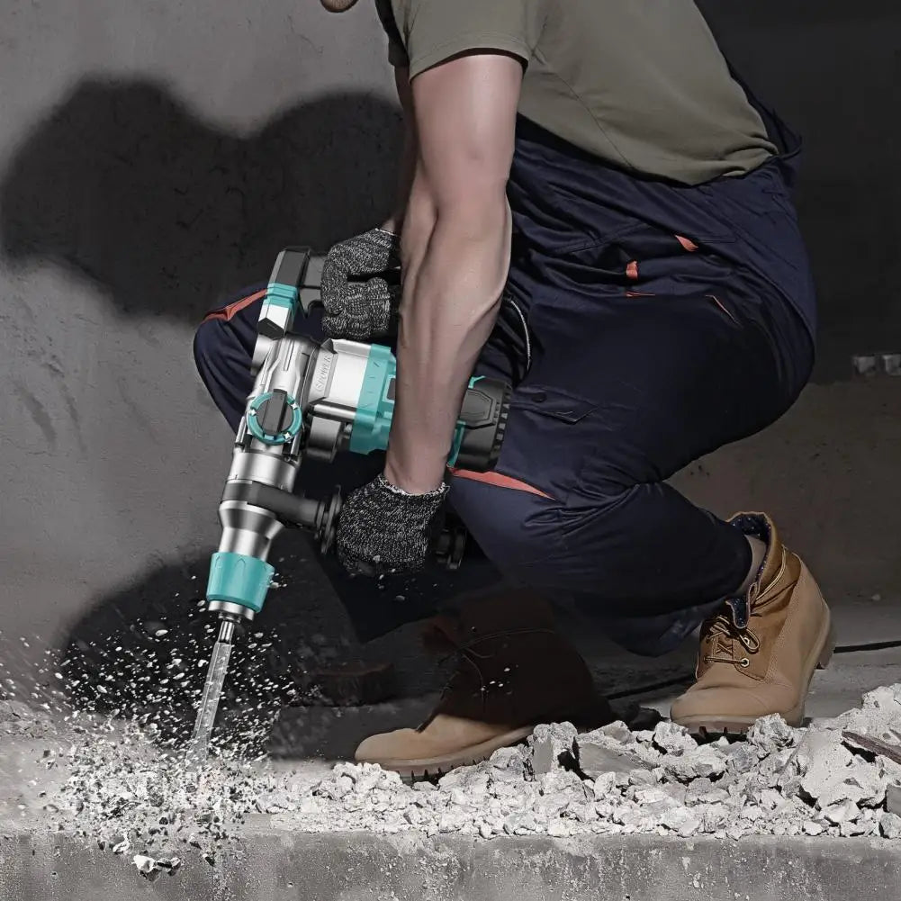 3 in 1 Hammer Drill, 1-1/4 Inch 13 Amp Heavy Duty Rotary Hammer Drill with Safety Clutch Power Tools with Chisels and Drill Bits