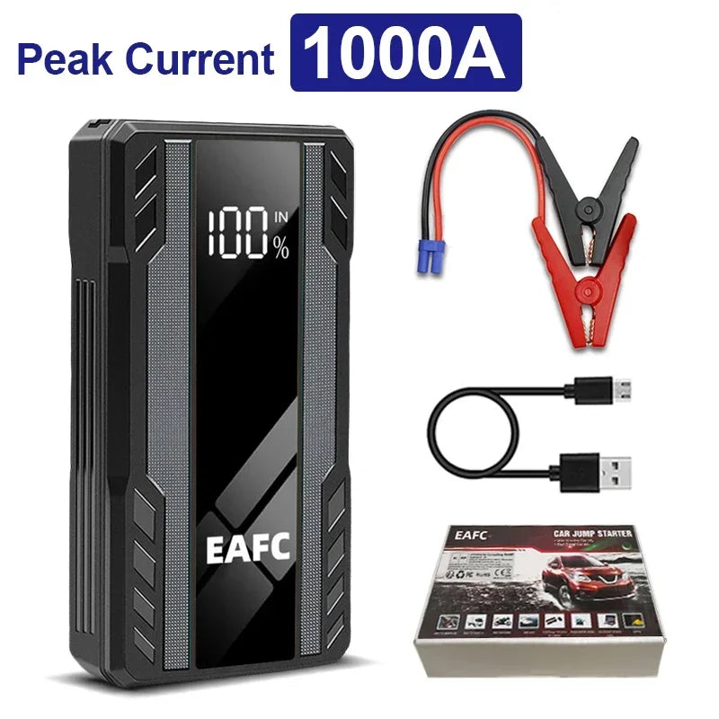 2000A Car Jump Starter Power Bank 12V Output Portable Emergency Start-up Charger 1000A for Cars Booster Battery Starting Device